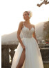 Sweetheart Neck Ivory Lace Tulle Chic Wedding Dress